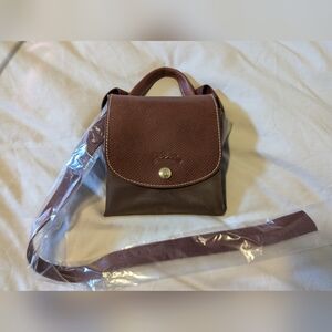 Longchamp Le Pliage Nylon Canvas Backpack (Olive)